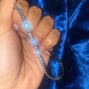 black rhinestone anklet/bracelet